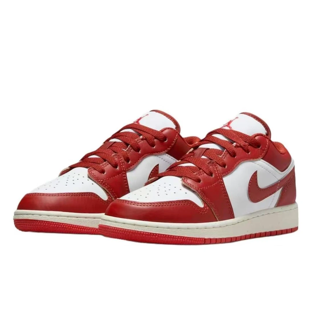 AJ1 2025年春季(gs)新年红配色 女子复古低帮篮球鞋 FJ3465160