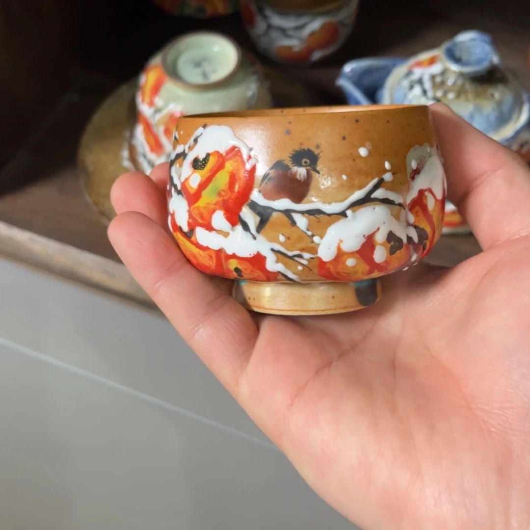 景德镇柴烧手工手绘陶瓷