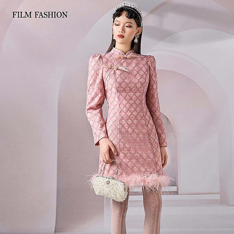 一电影一时装新款长袖旗袍中国风女装气质休闲时尚显瘦FEAX141637