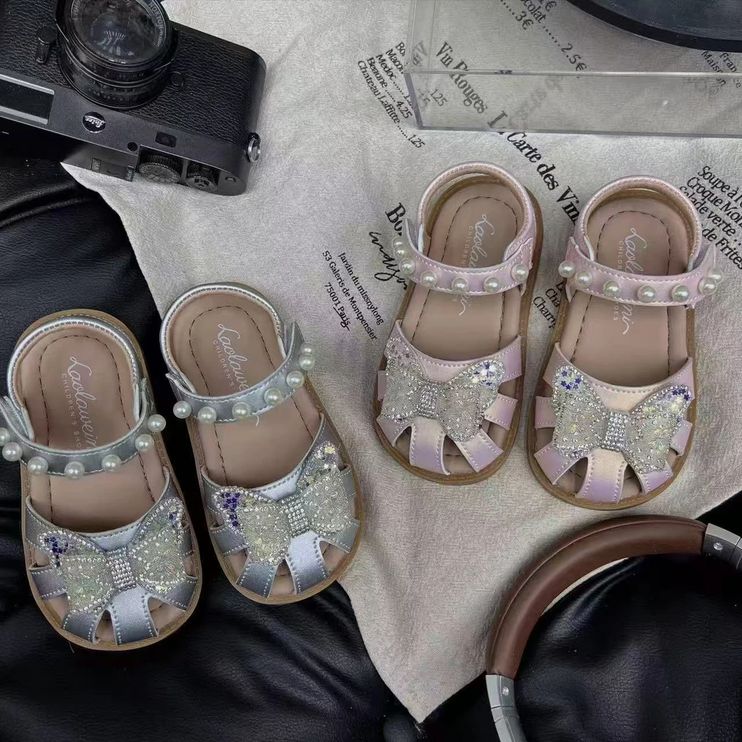 女童凉鞋夏季儿童沙滩鞋软底防滑中大童公主鞋镂空包头鞋LLWN717