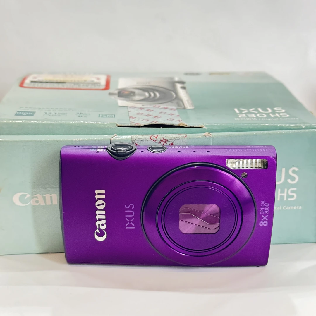 95新 Canon/佳能 ixus230紫色原盒1210w像素8x光变ccd数码相机