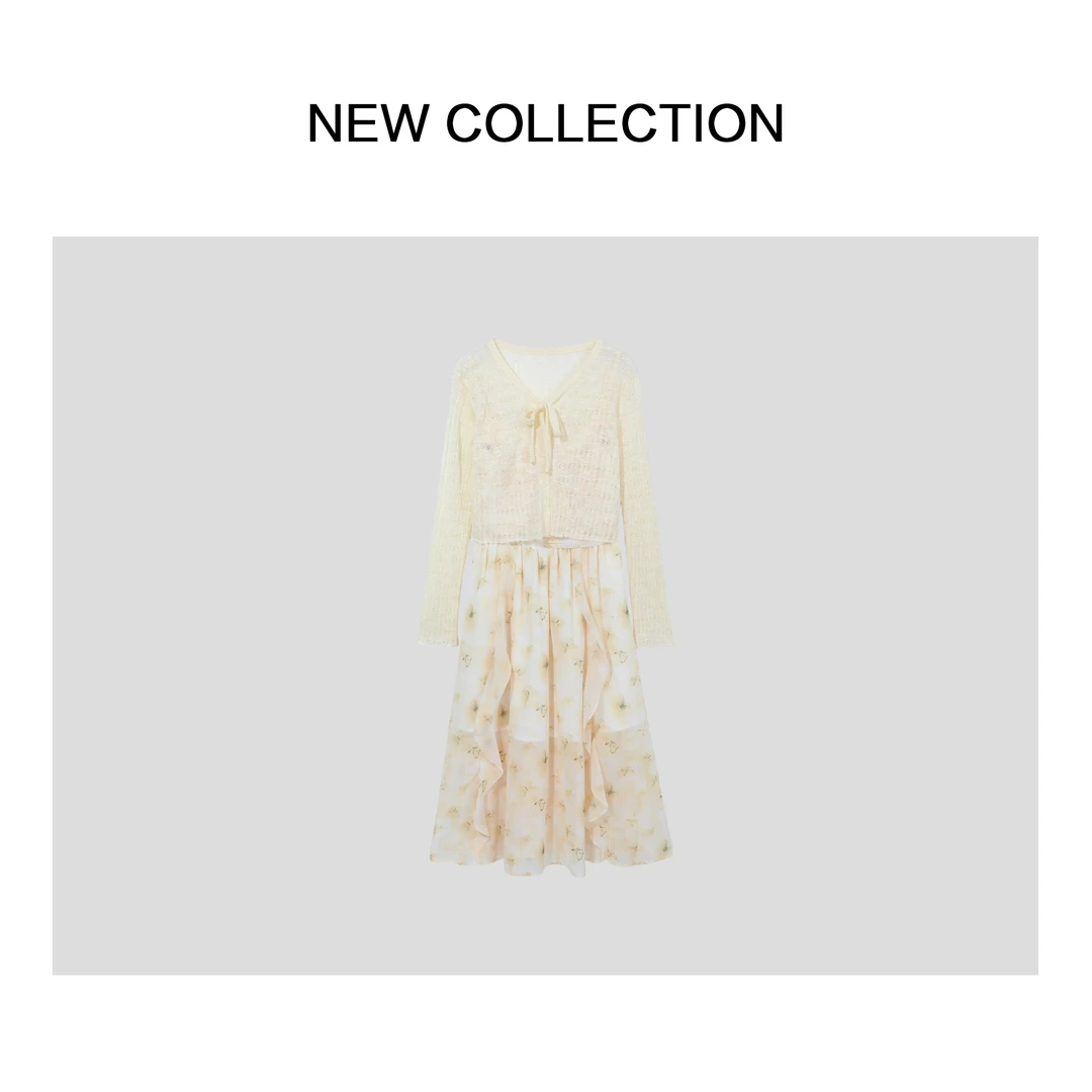 【香香严选】新款时尚吊带连衣裙+外披 L1528119 -8119X