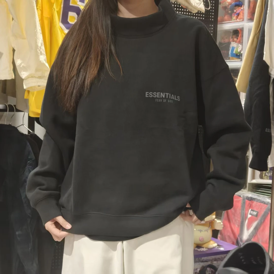 ESS 中高领卫衣 黑色 潮流服饰