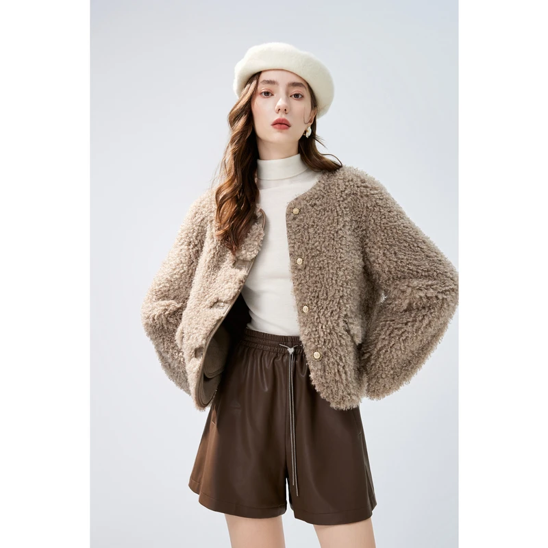 人造皮草 【品牌福利】人造皮草 秋水伊人造皮草仿皮草624410B16015