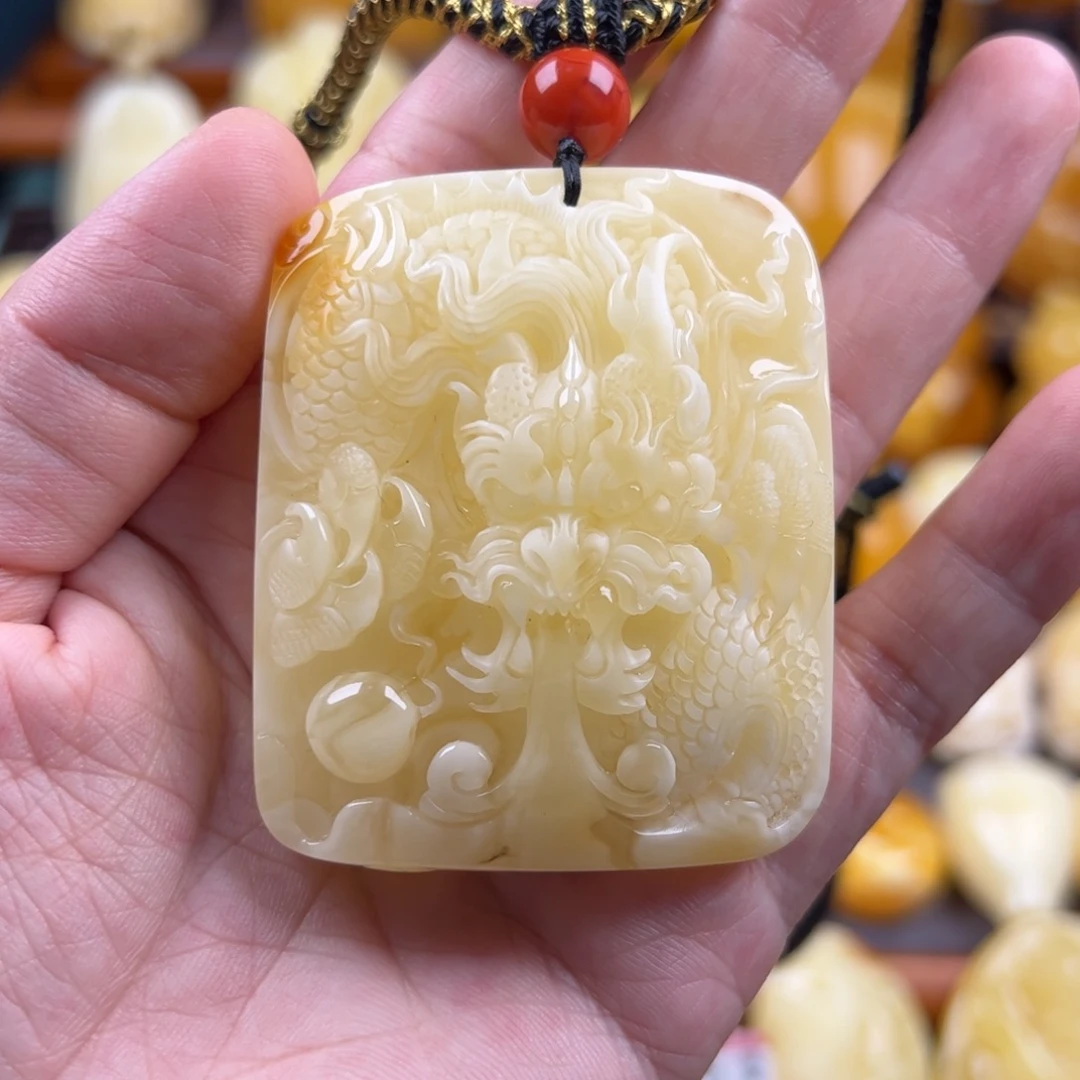 琥珀颈饰未镶嵌纯天然琥珀蜜蜡无优化