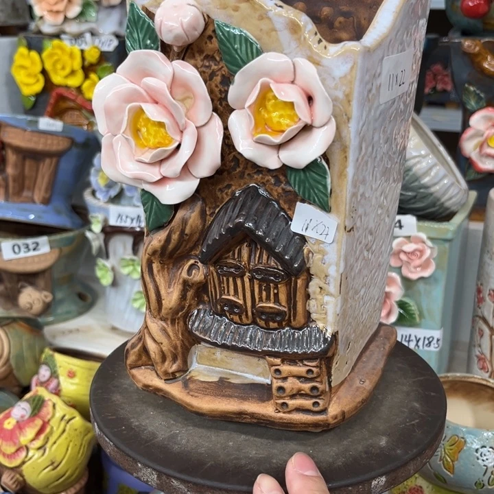 紫砂花盆粗陶材质多肉花盆