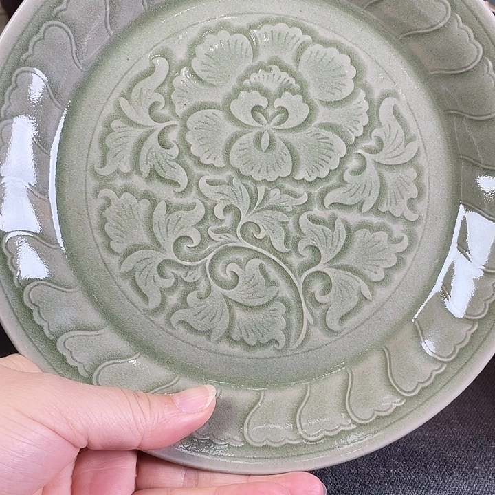 S***y耀州窑片儿白壶承微瑕