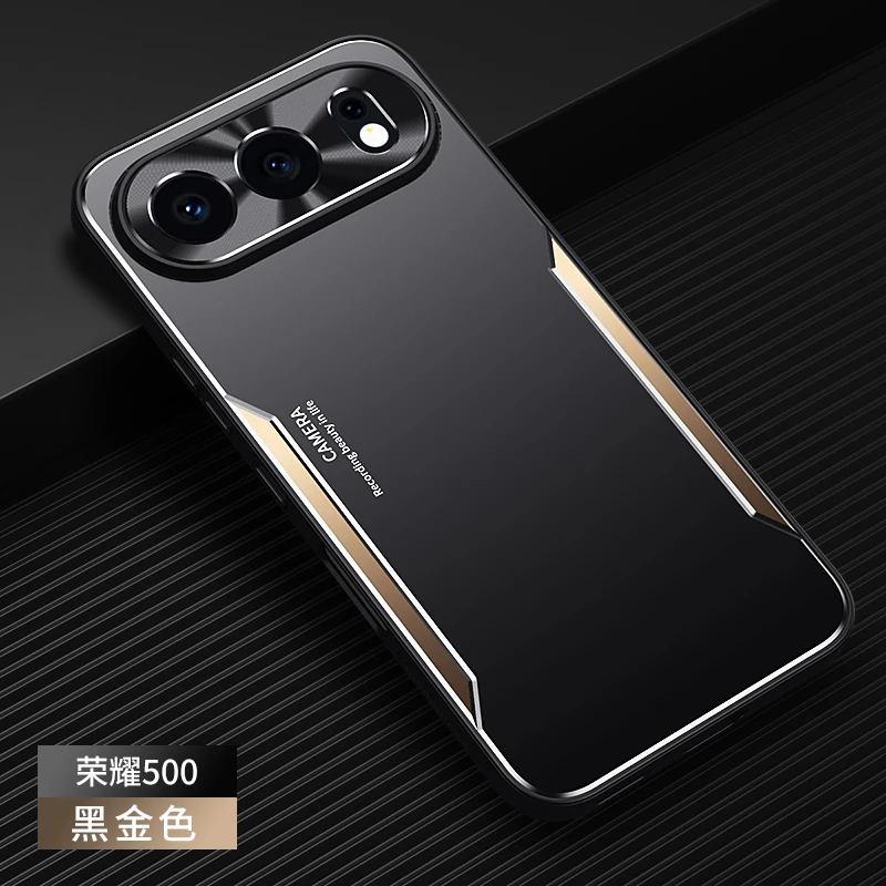 适用荣耀500手机壳金属铝合金荣耀500pro防摔硬壳背板男士磨砂