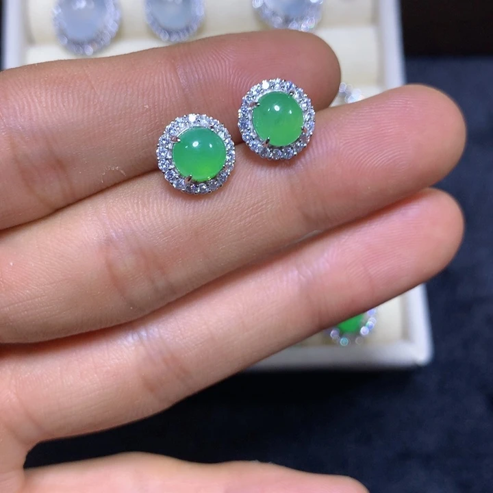 翡翠未镶嵌戒指翡翠耳钉