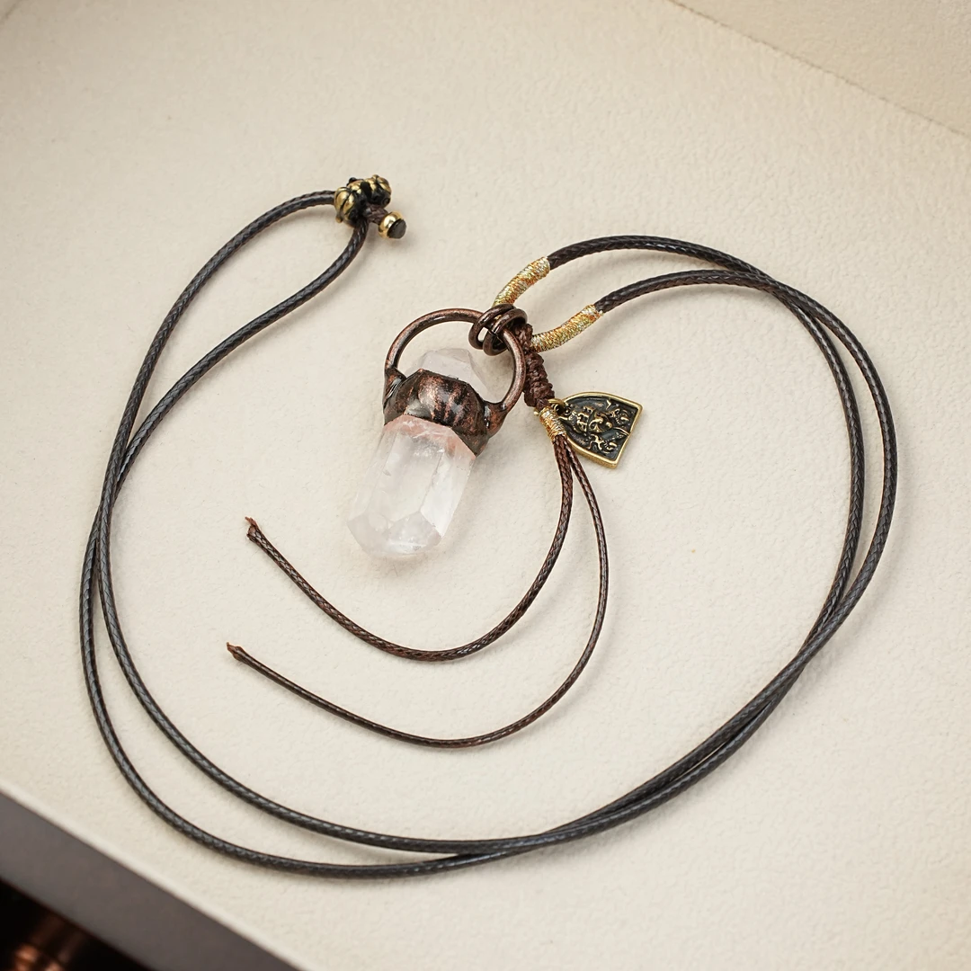 【观澜珠宝】水晶原石项链 复古民族风藏式潮流吊坠 多样发 1971