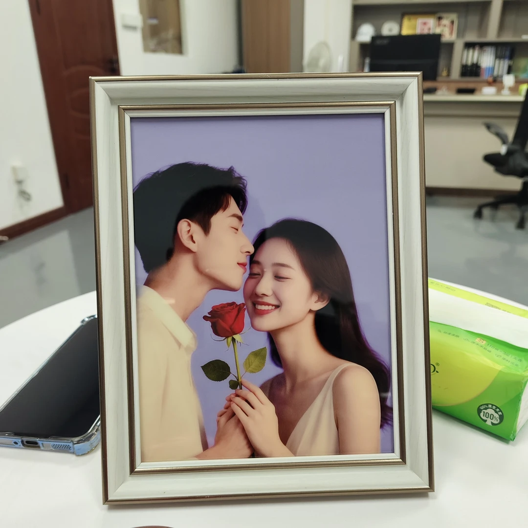 北欧创意相框摆台高级感可洗照片定制8寸全家福婚纱照儿童相挂墙