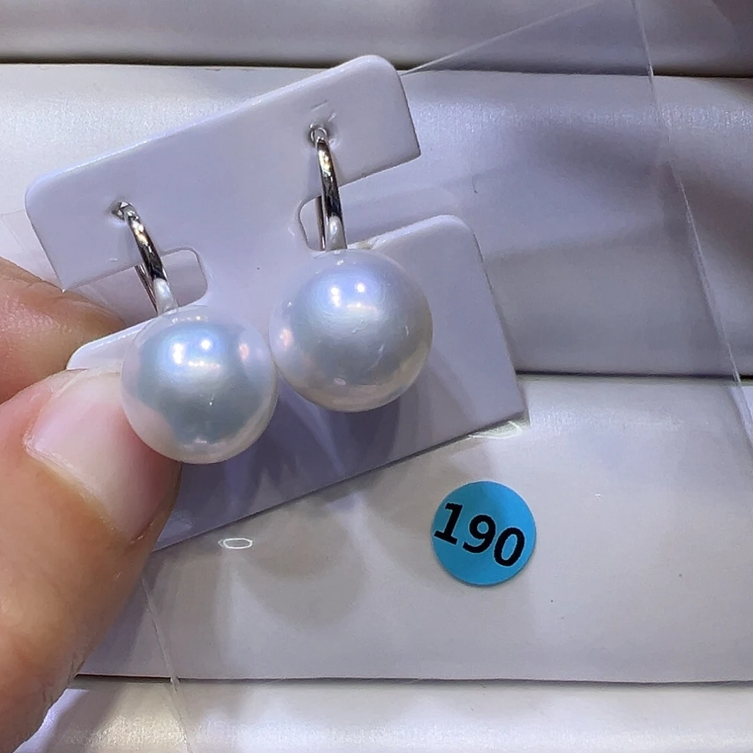 银S925镶嵌耳饰淡水珍珠