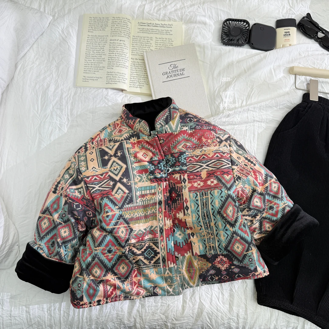 08小马家2025冬季儿童两面穿中式棉服D-7211保暖拜年服加厚男女童