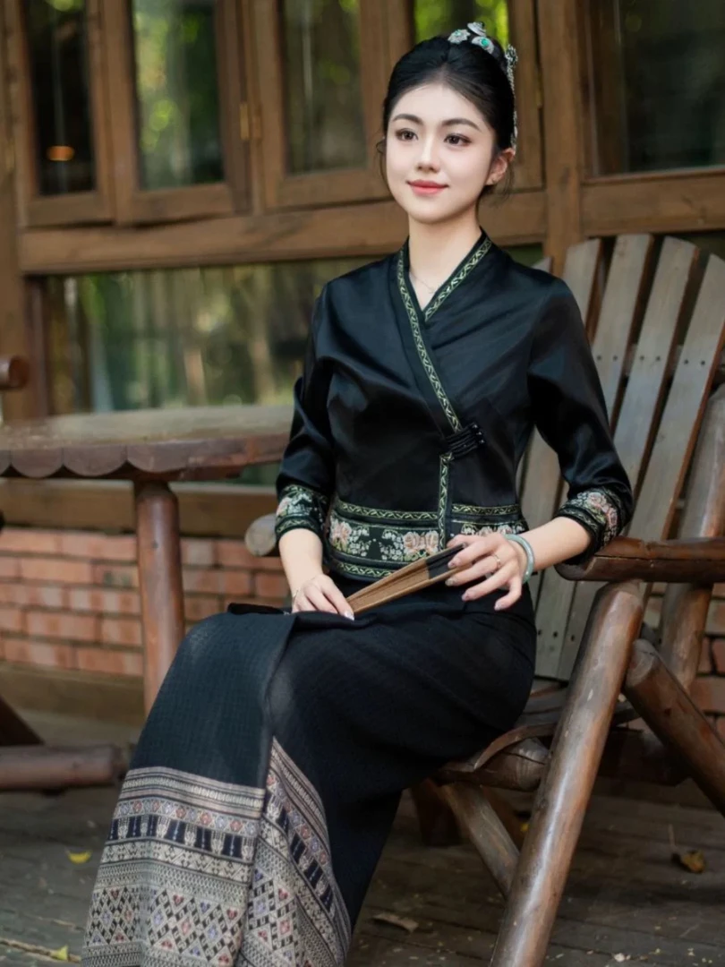 玉家人《曼亭》西双版纳民族服饰傣装穿搭气质女装 民族服装复古风