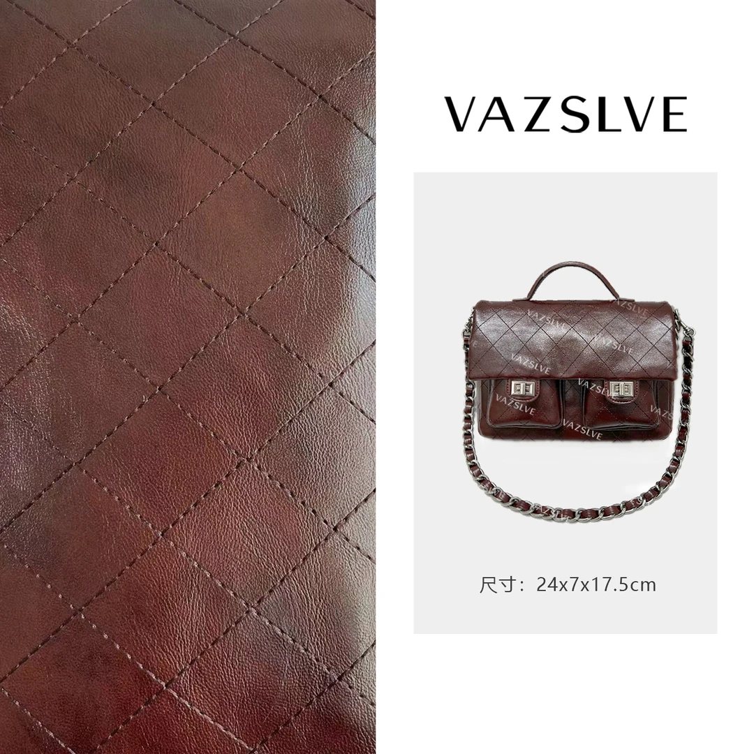 VAZSLVE/原创设计ZT-D7095-美拉棕 秋冬新款轻奢小包