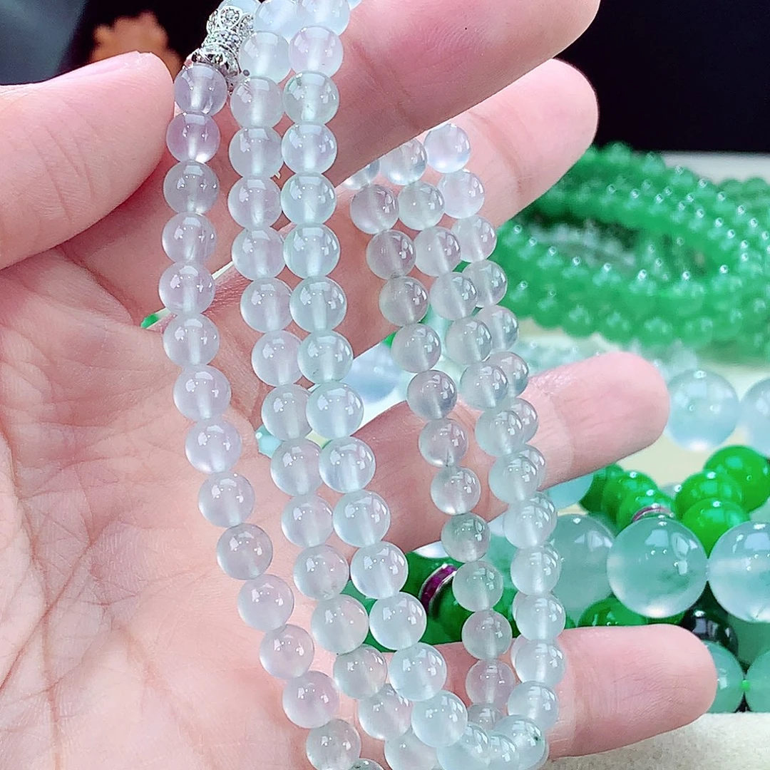 翡翠未镶嵌手链卡6+每