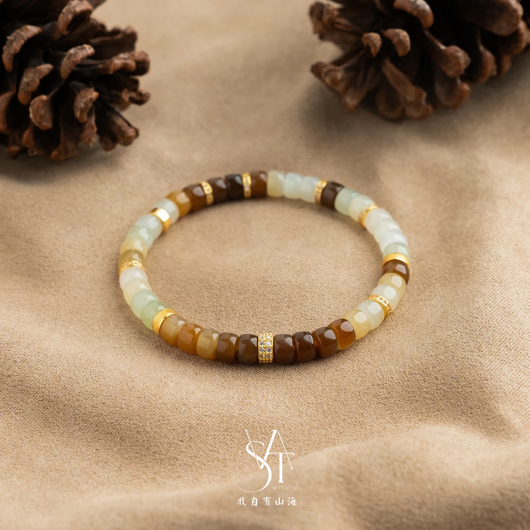 【原创·冬禧】天然新疆和田玉手链手串