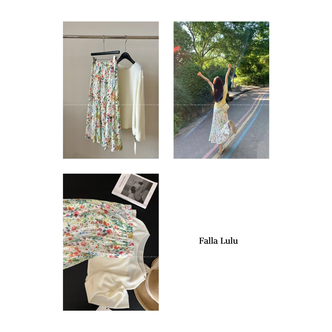 【小花仙】轻盈飘逸透气日常 度假 碎花裙 A5884