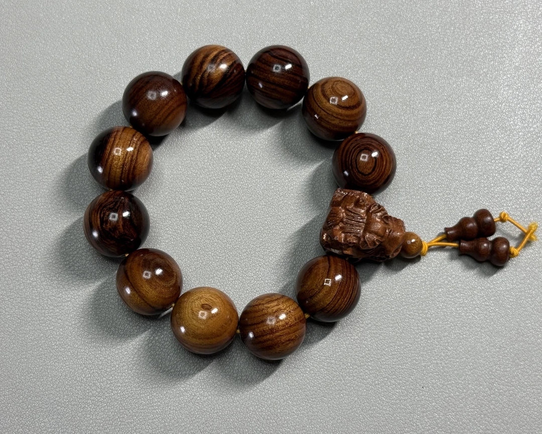 MYHS 2334 花梨2.0单圈雕刻龙头男女款高端木质文玩