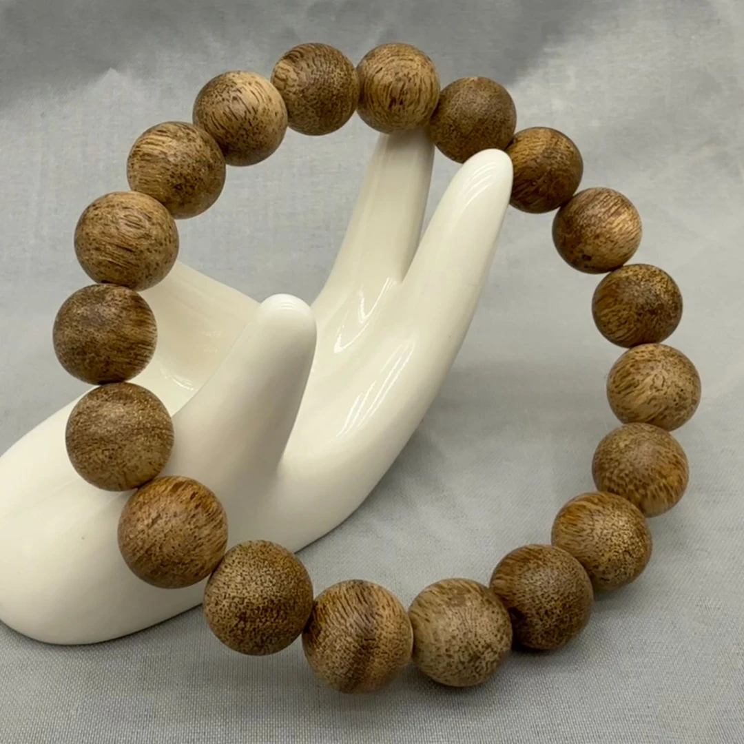 沉香【缘木坊沉香】海南黄油格沉香手串1.1圆珠单圈手链多样性发一