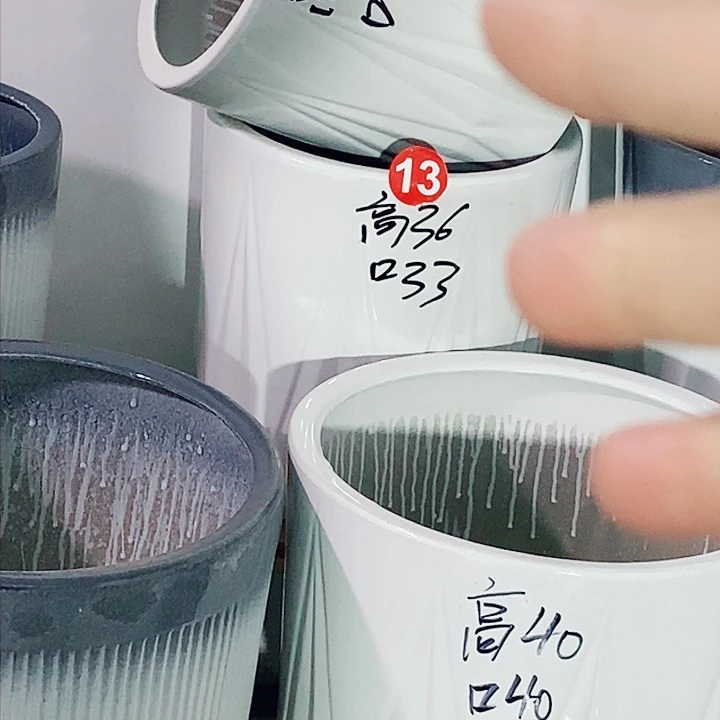 陶瓷陶瓷大花盆钻石一套