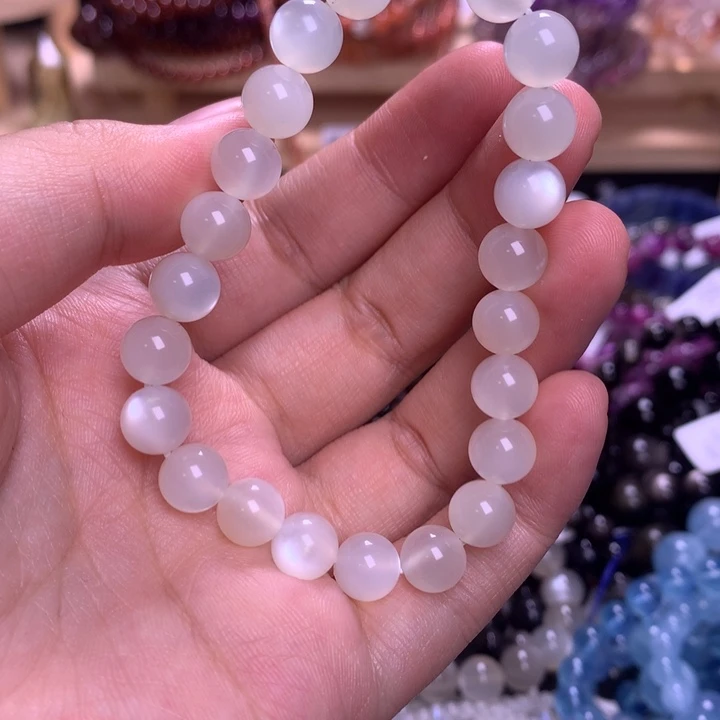 未镶嵌手串水晶8.0白月光