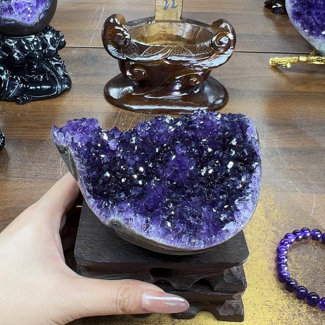 摆件紫晶未镶嵌紫晶