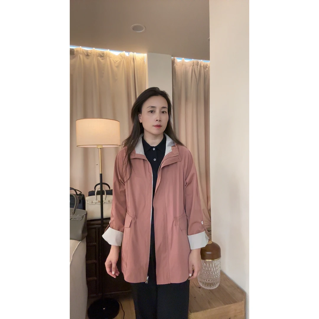 旅行者宽松连帽大口袋设计感工装风休闲风衣外套MA5SYGZ0403