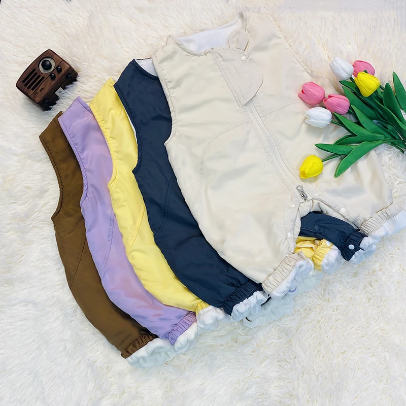 2025春亚纺熊耳朵男女童背带裤