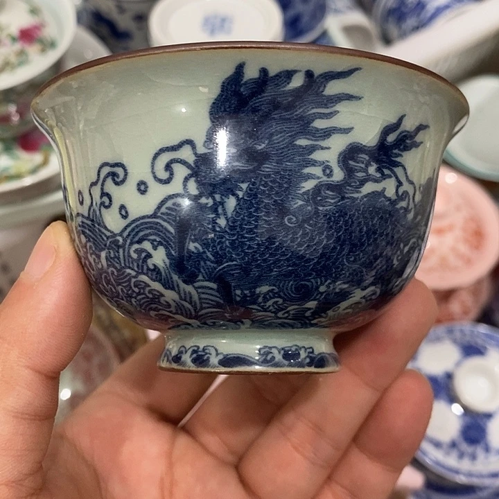 摆件陶景德镇陶瓷主人杯23455