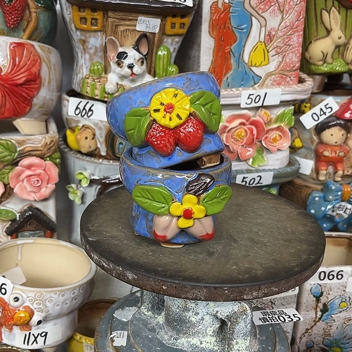 粗陶材质多肉花盆