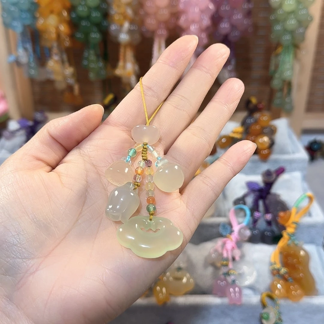 玛瑙/玉髓手机挂件未镶嵌
