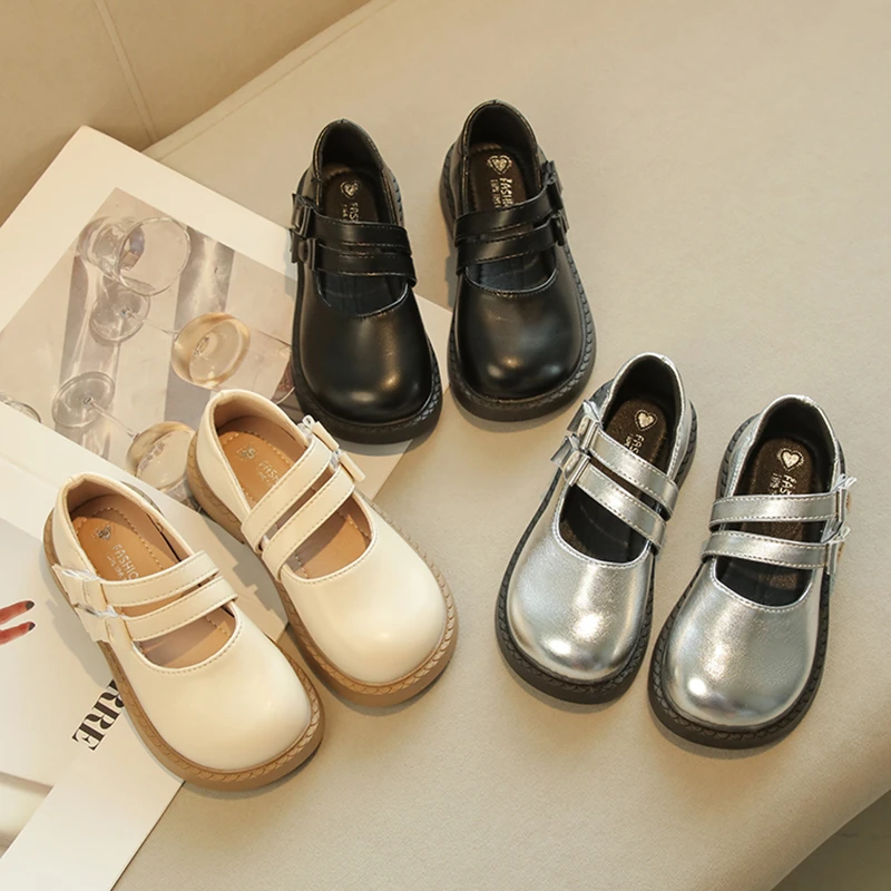 女童小皮鞋2025春秋新款儿童小香风公主鞋洋气玛丽珍宝宝软豆豆鞋