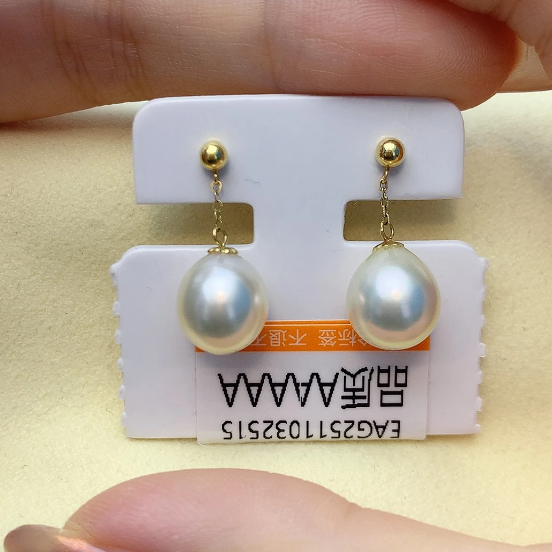 海水珍珠耳饰18K金镶嵌W24