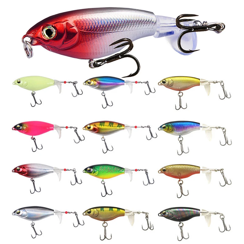 不挂底6g/6cm改装小拖拉机12色碳钢钩远投旋转炸水噪音仿真设计