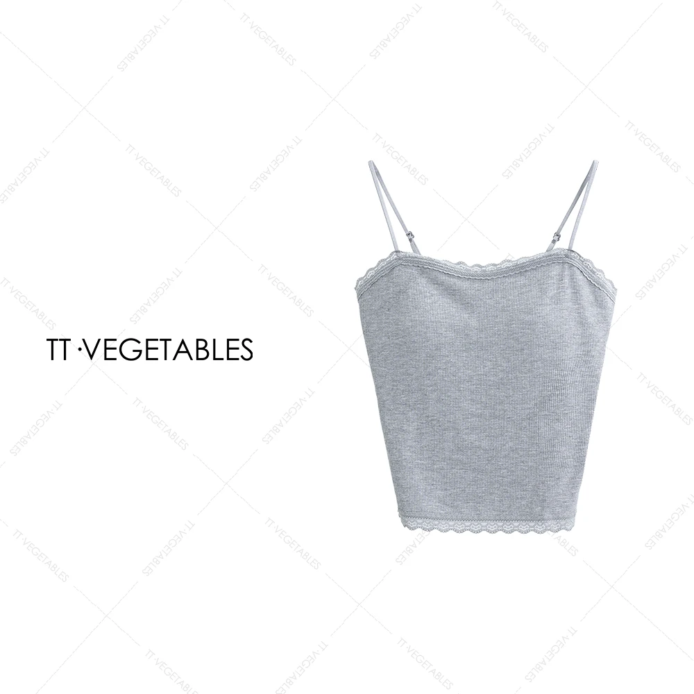 TT・VEGETABLES【序白】肩带内衣防滑聚拢美背蕾丝边文胸抹胸521219