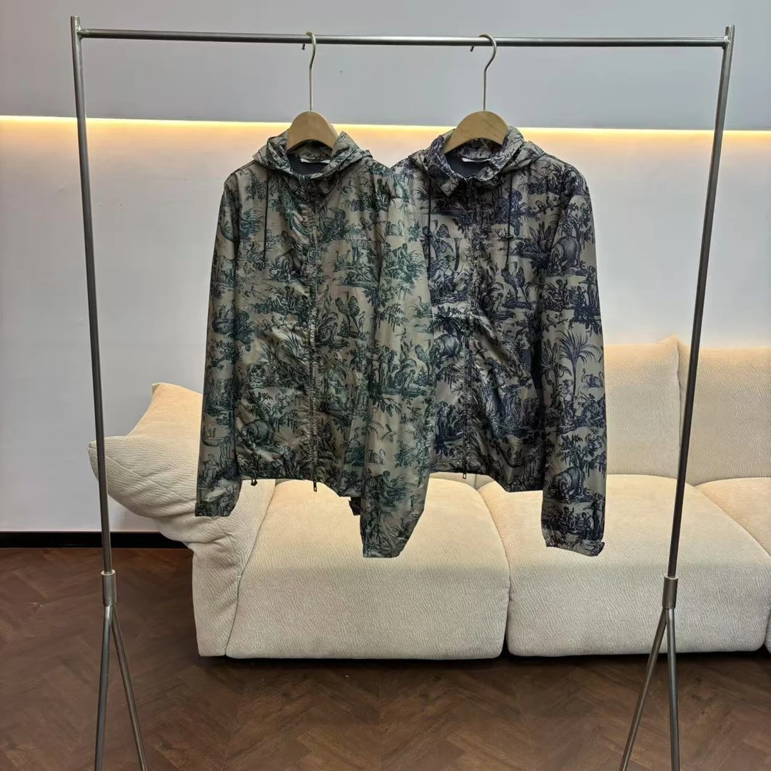 CSY4051 双色复古丛林印花防晒外套