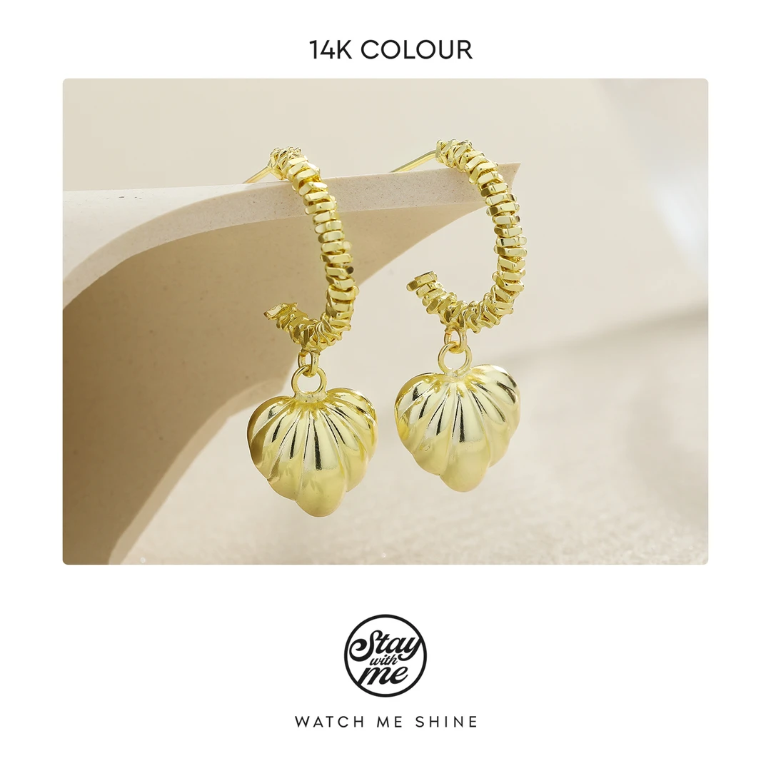 STAY WITH ME 铜合金耳饰 小众设计p0598耳钉