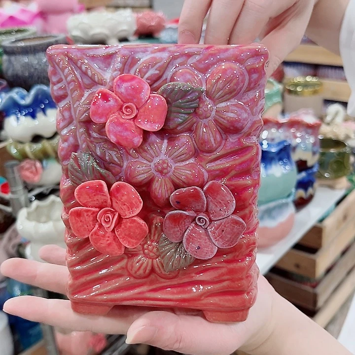 有孔.凑单10元陶瓷花盆发货！