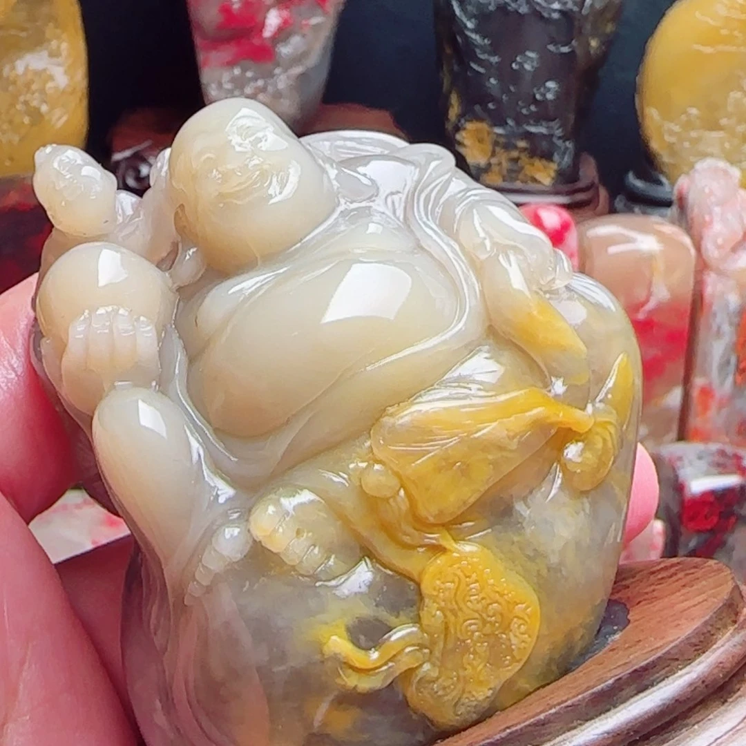 昌化石田黄石摆件