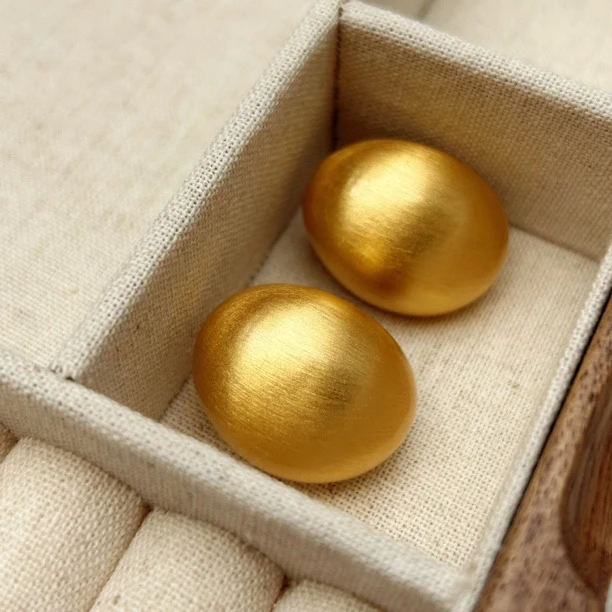 铜合金耳饰 T.Q手工拉丝时尚气质耳钉