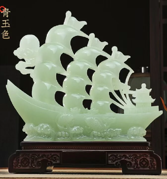 客厅玄关办公室高档装饰乔迁开业礼物创意工艺品新中式雕刻吉祥物