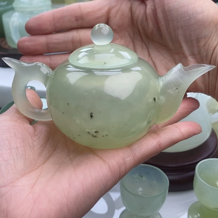 岫玉四大名玉手把壶未镶嵌