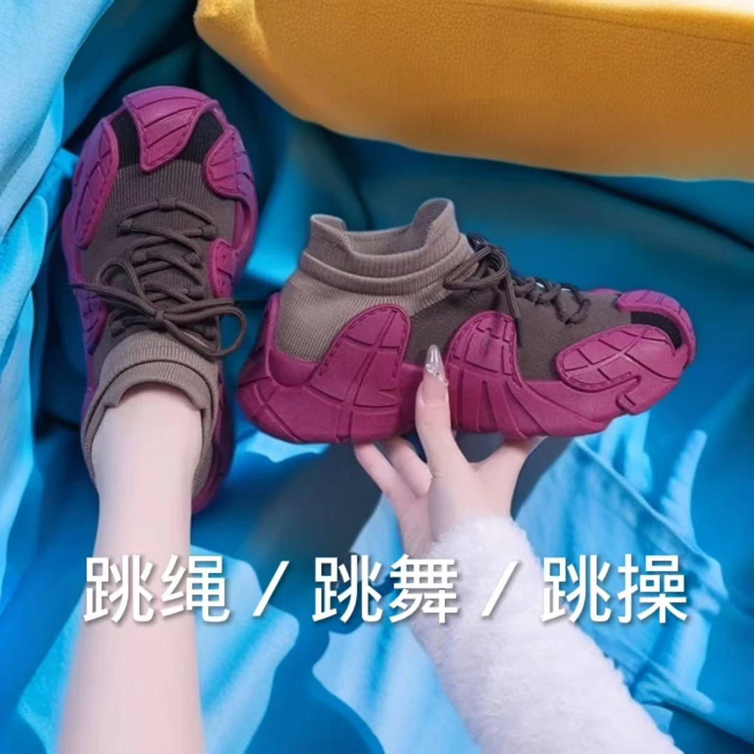 室内综合训练健身鞋防滑减震跑步鞋静音跳绳鞋运动瑜伽鞋工作跳舞
