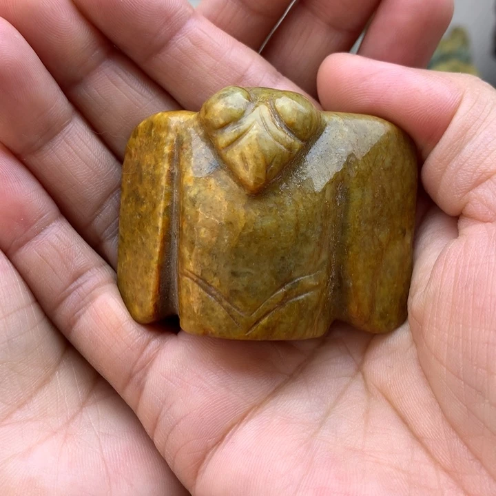 【闪购商品】岫岩河磨玉（透闪石质玉）手把未镶嵌