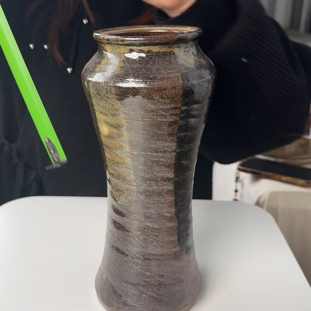 瓷片小鹿田烧25厘米口径9厘米