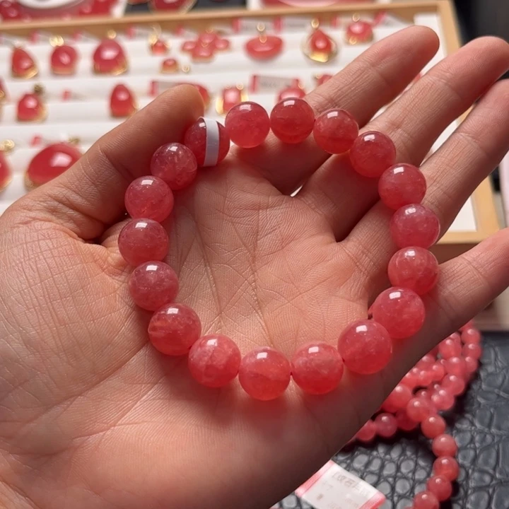 未镶嵌菱锰矿（红纹石）手绳