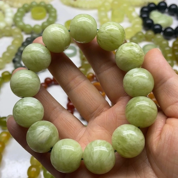 蛇纹石玉手串合金