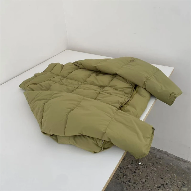 清227绿色短款羽绒服    no.退no.换