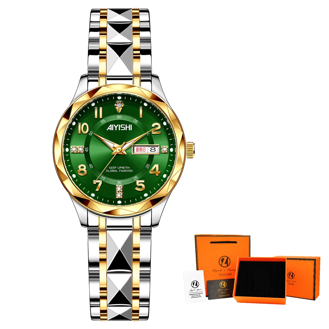 瑞土注册品牌AIYISHI全新未使用 高档时尚女士腕表-2312-WTDZ